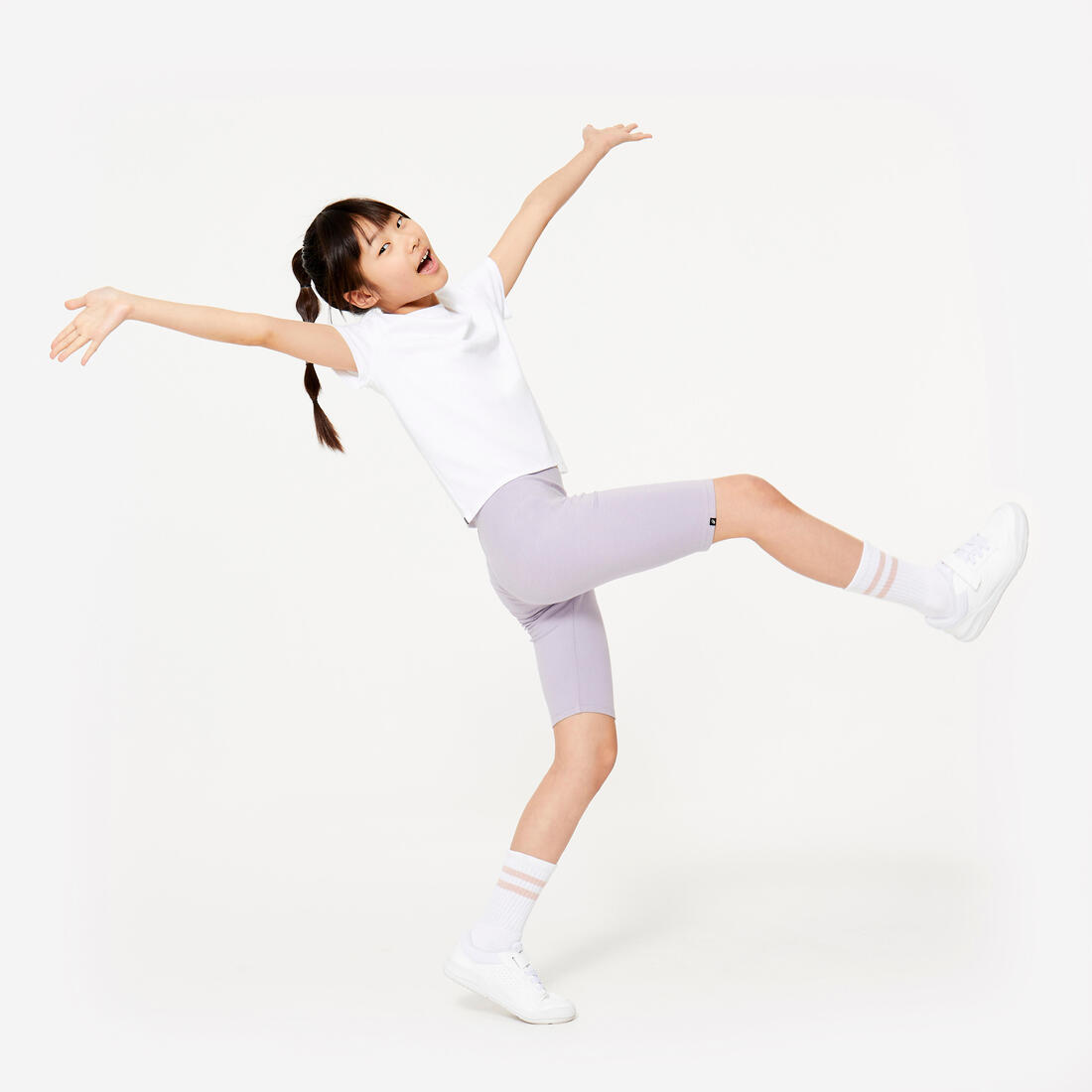 T-Shirt coton fille 500 lila