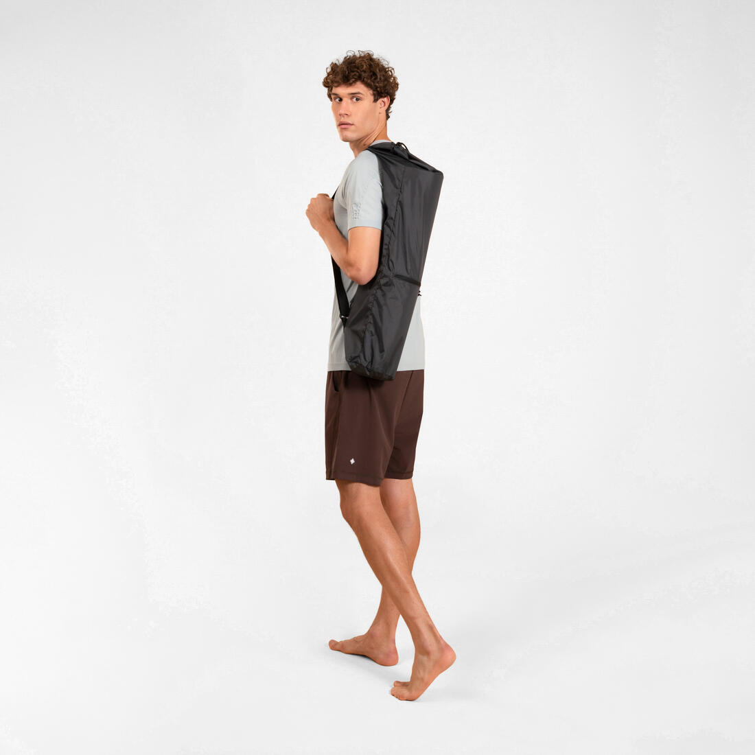 Housse tapis de yoga 18 L, gris foncé