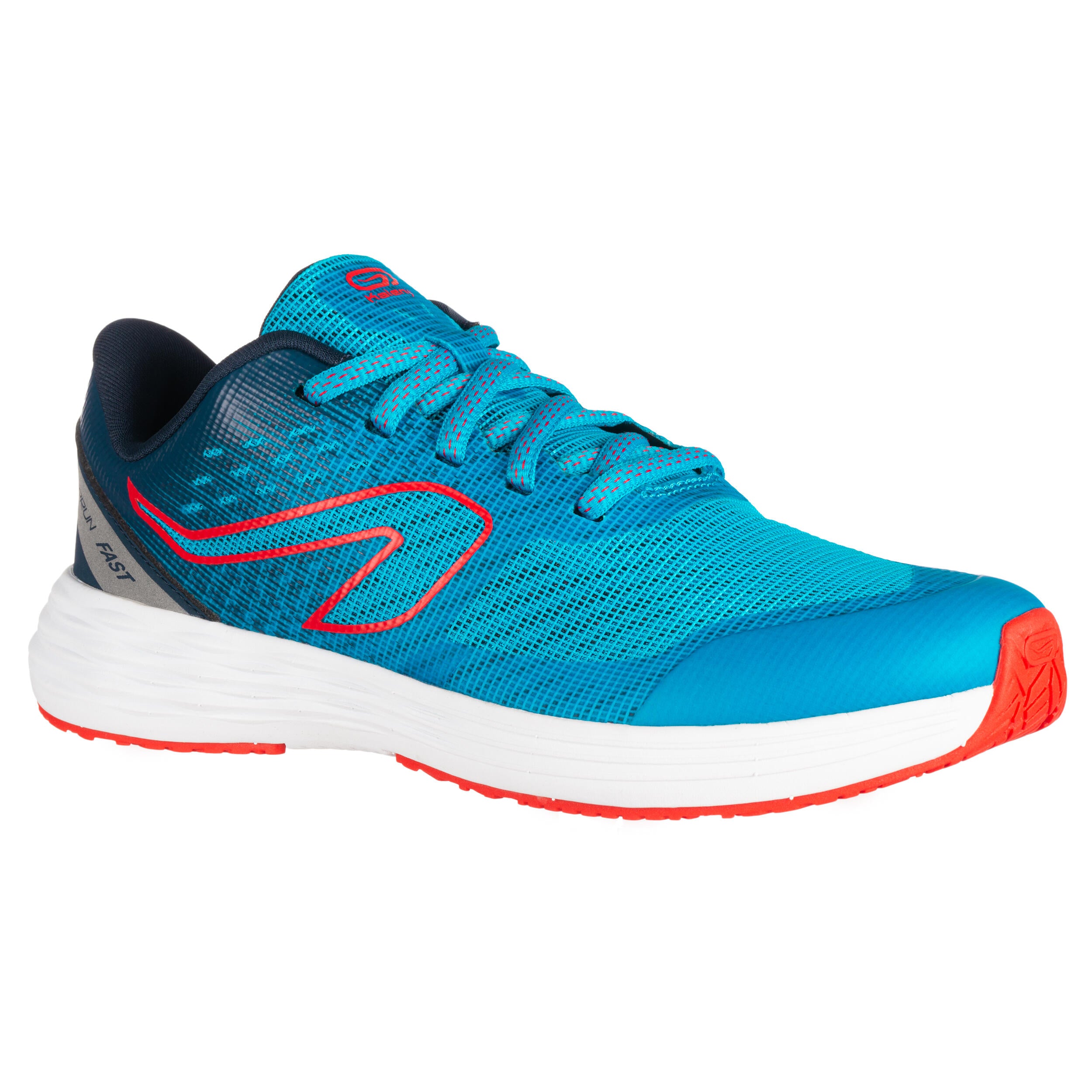 Chaussures de running Enfant -  Kiprun fast noires jaunes