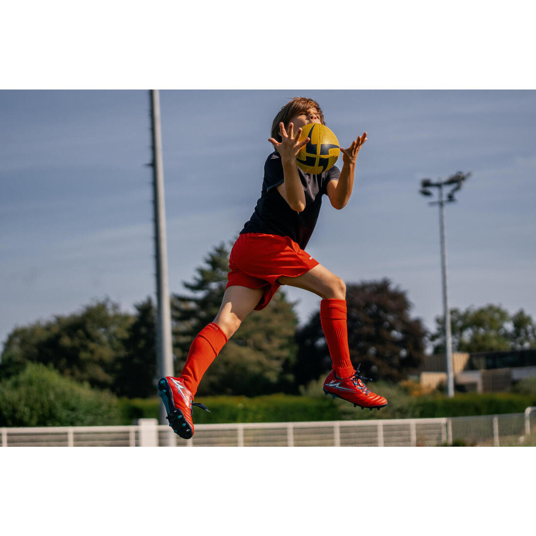 Chaussettes hautes de rugby enfant R500