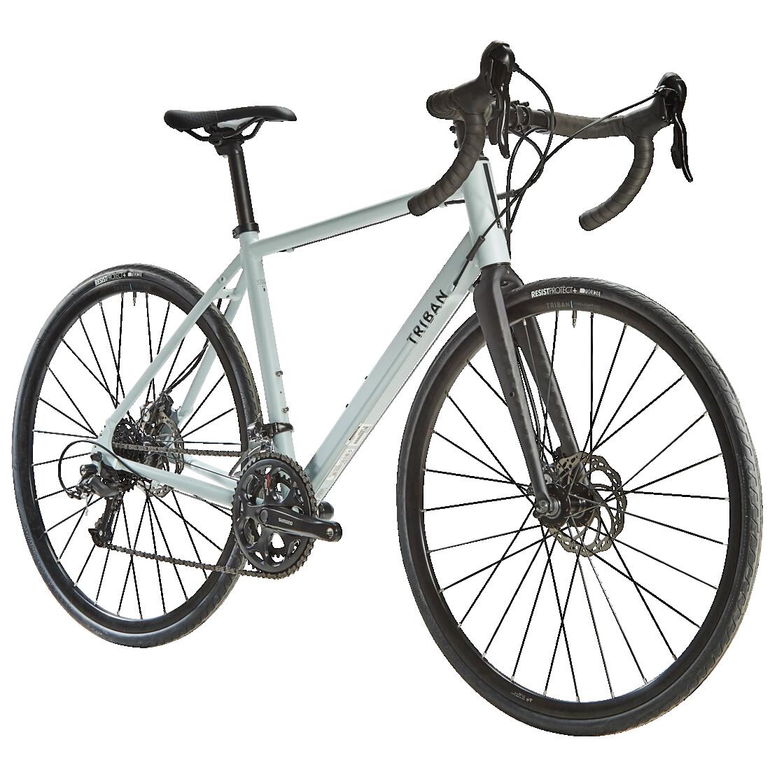 Vélo route Cyclotourisme RC120 Disque Gris Clair