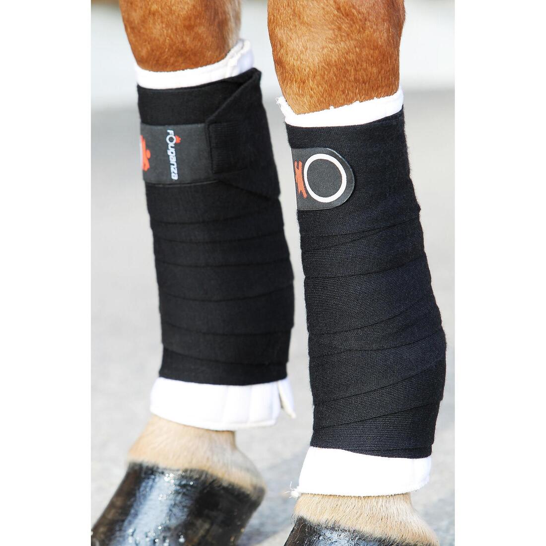 Lot de 2 petites flanelles équitation cheval et poney blanc