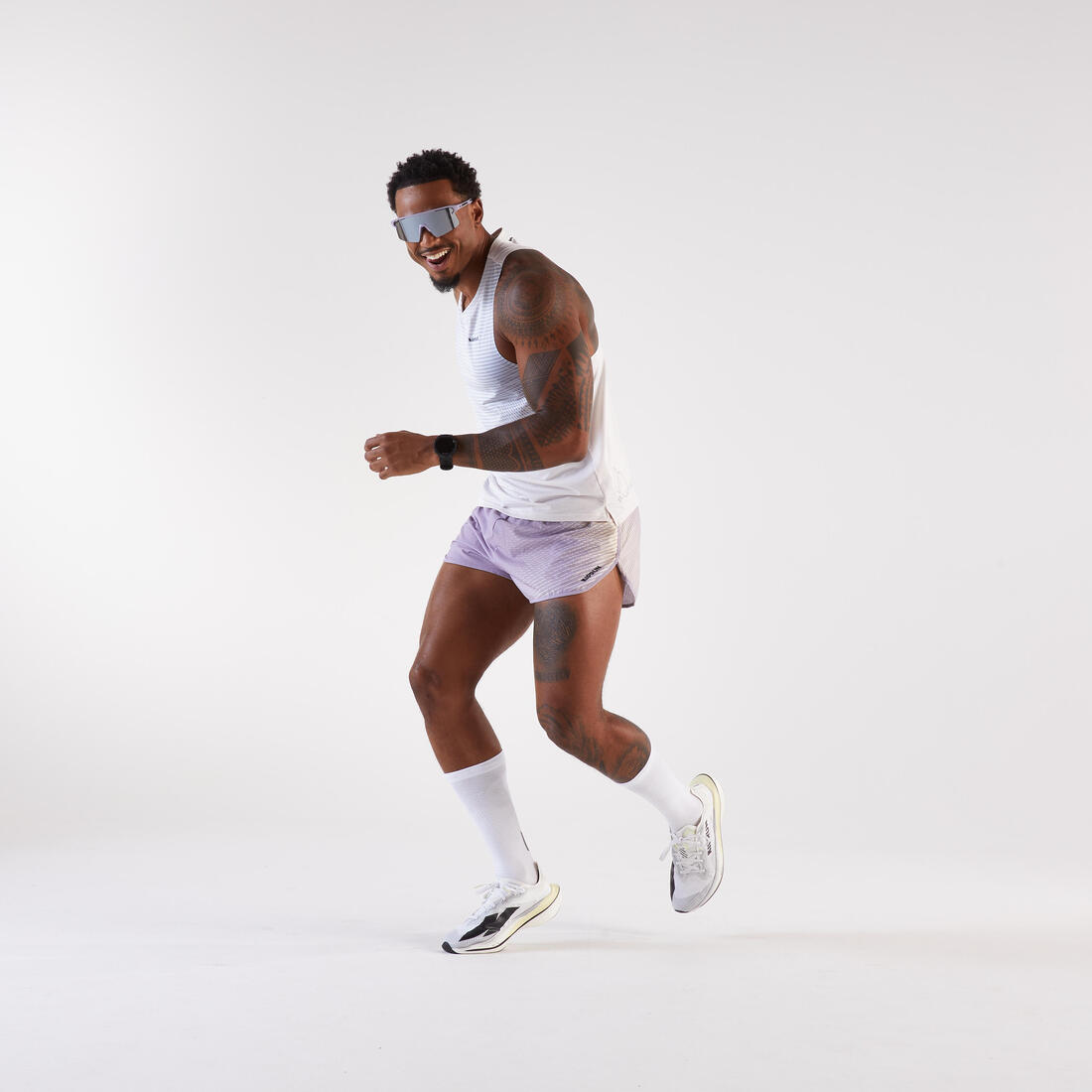 Short de running homme - Kiprun run 500 confort split