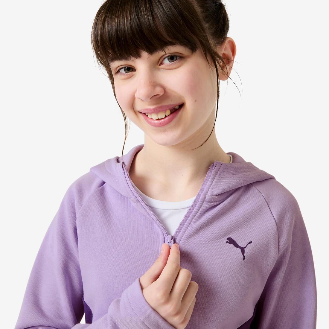 Survêtement zippé enfant, mauve et