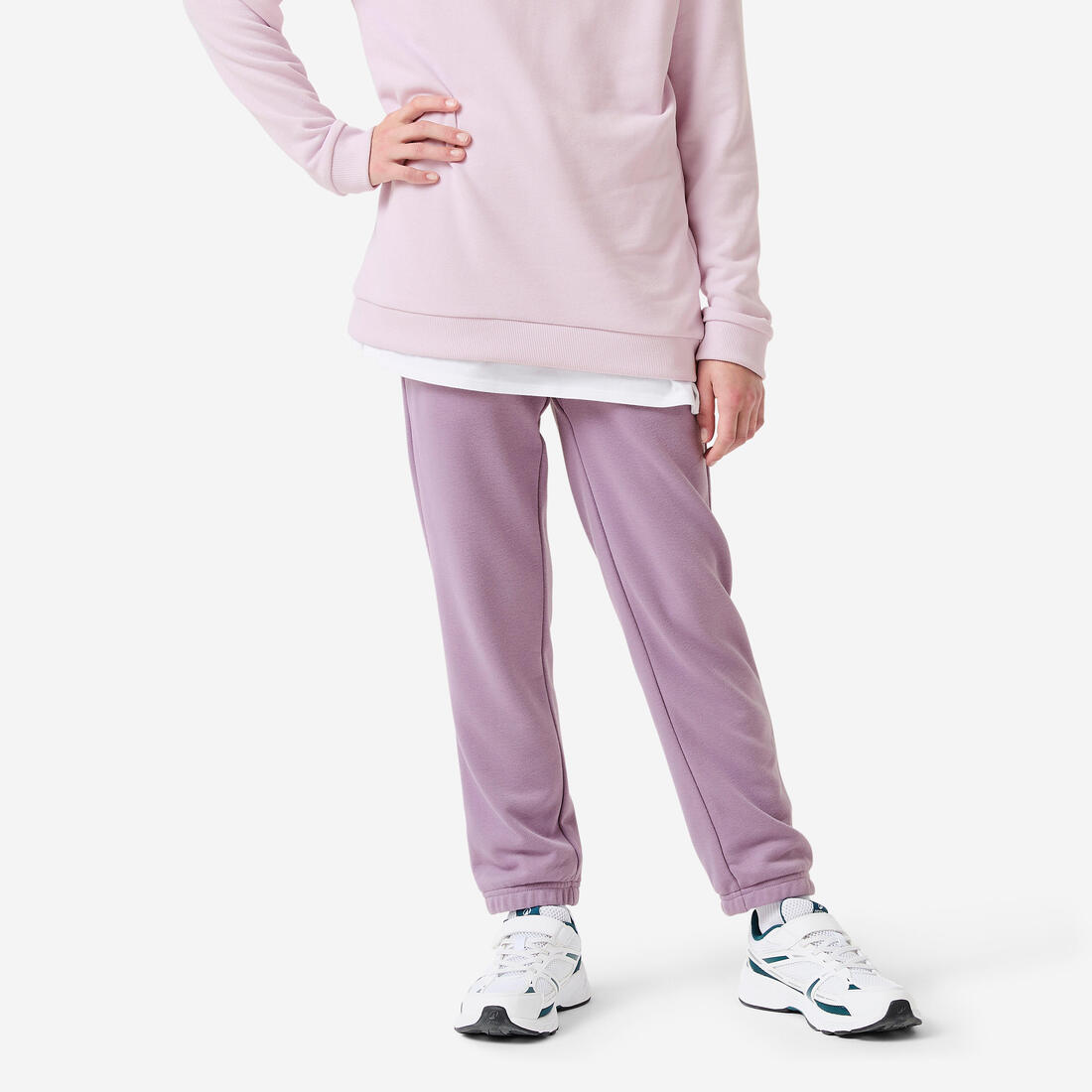 Survêtement french terry respirant fille, rose et