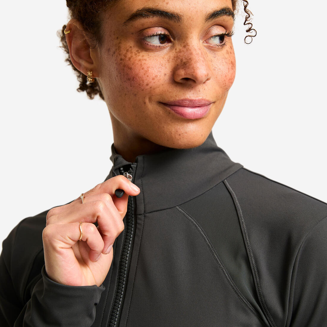Veste de sport cintrée femme, Shape foncé
