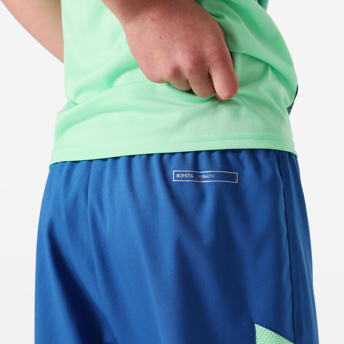SHORT DE FOOTBALL ENFANT VIRALTO KIDS GRIS BANDE