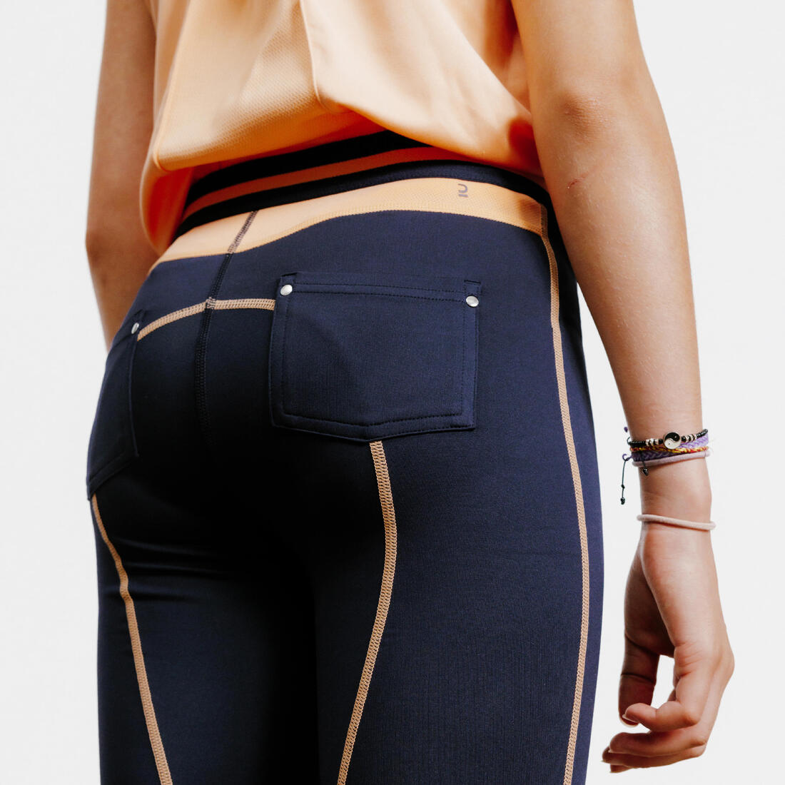 Legging équitation léger Enfant - 100 marine et