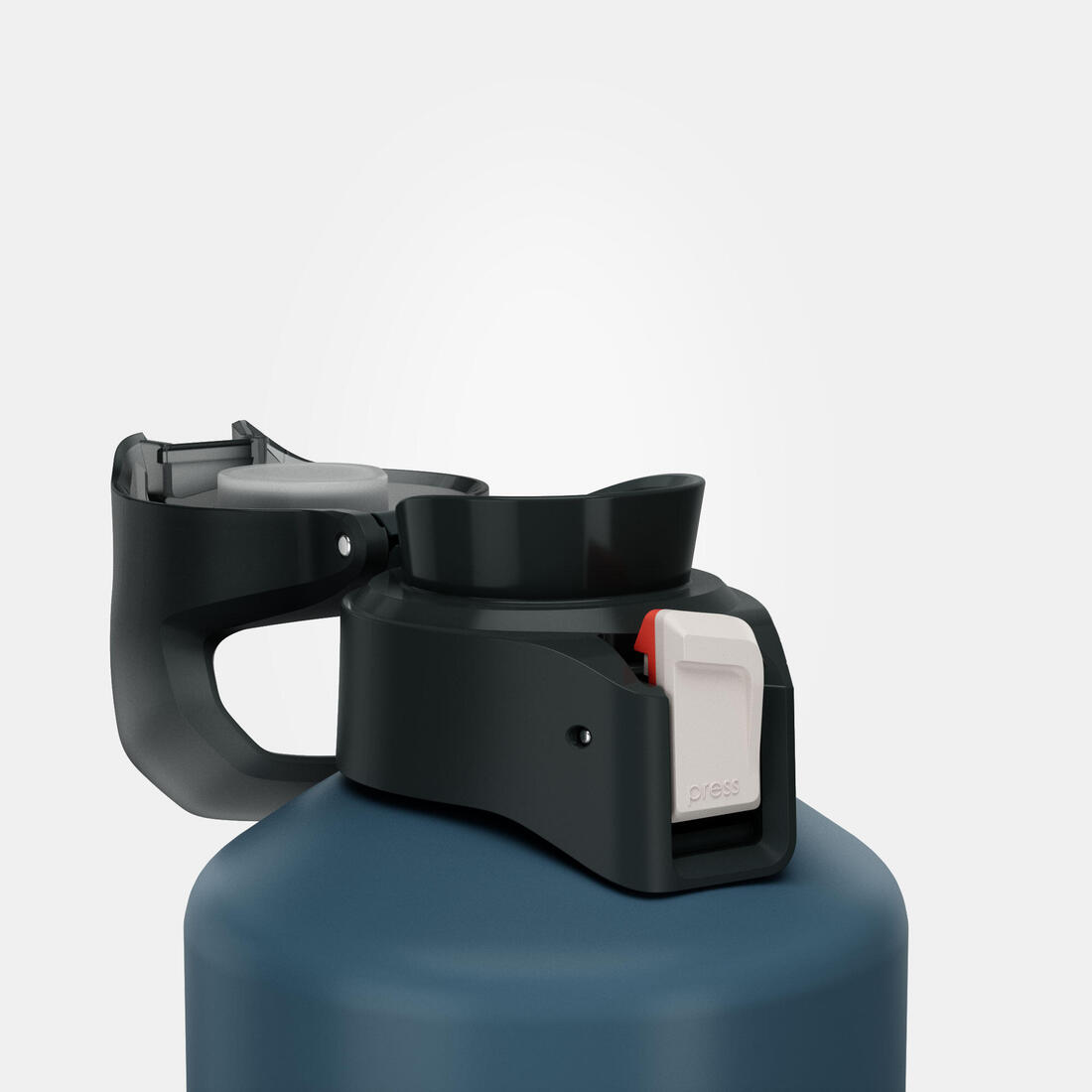 Gourde alu 1,5L avec bouchon instantané, composée à 100% d’alu recyclé