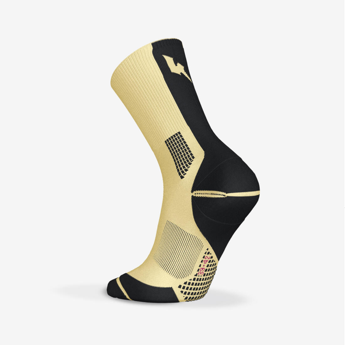 Chaussettes de running KIPRUN run900 épaisses mi-mollet oranges + graf