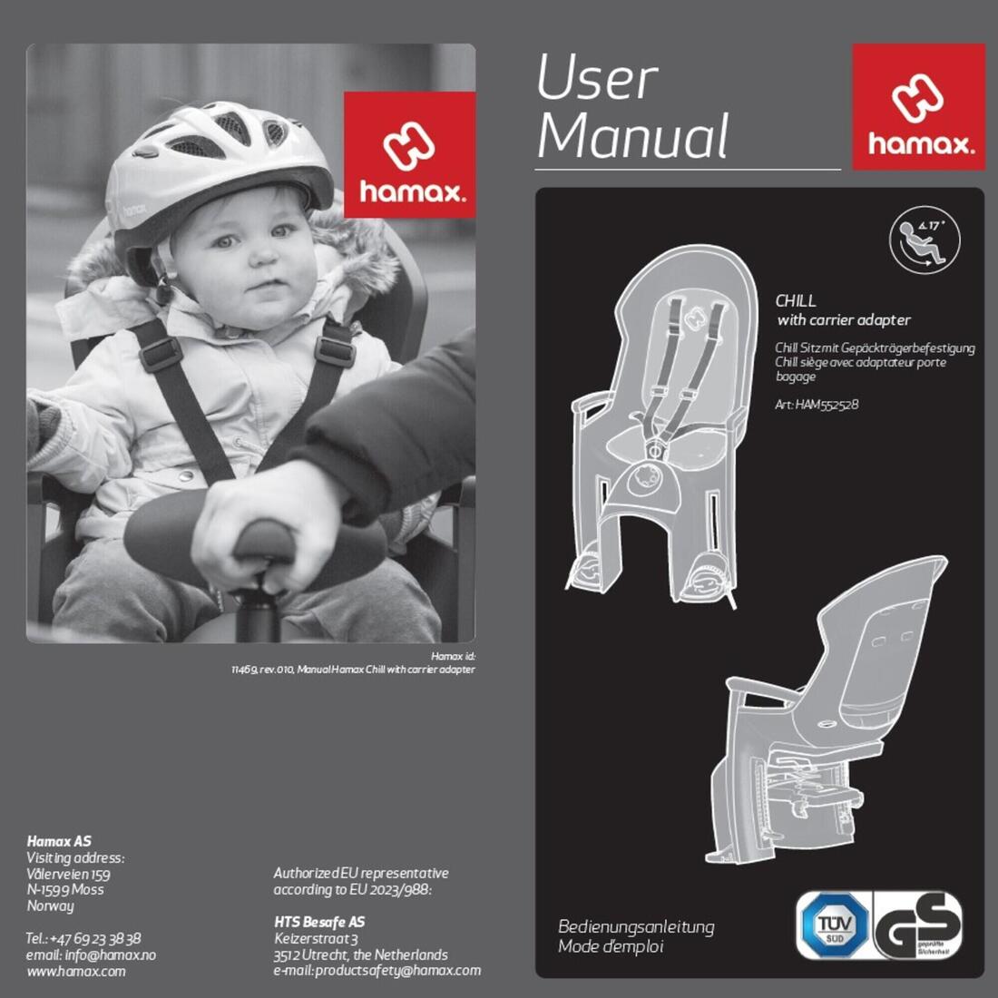 PORTE-BÉBÉ HAMAX CHILL - porte bagage