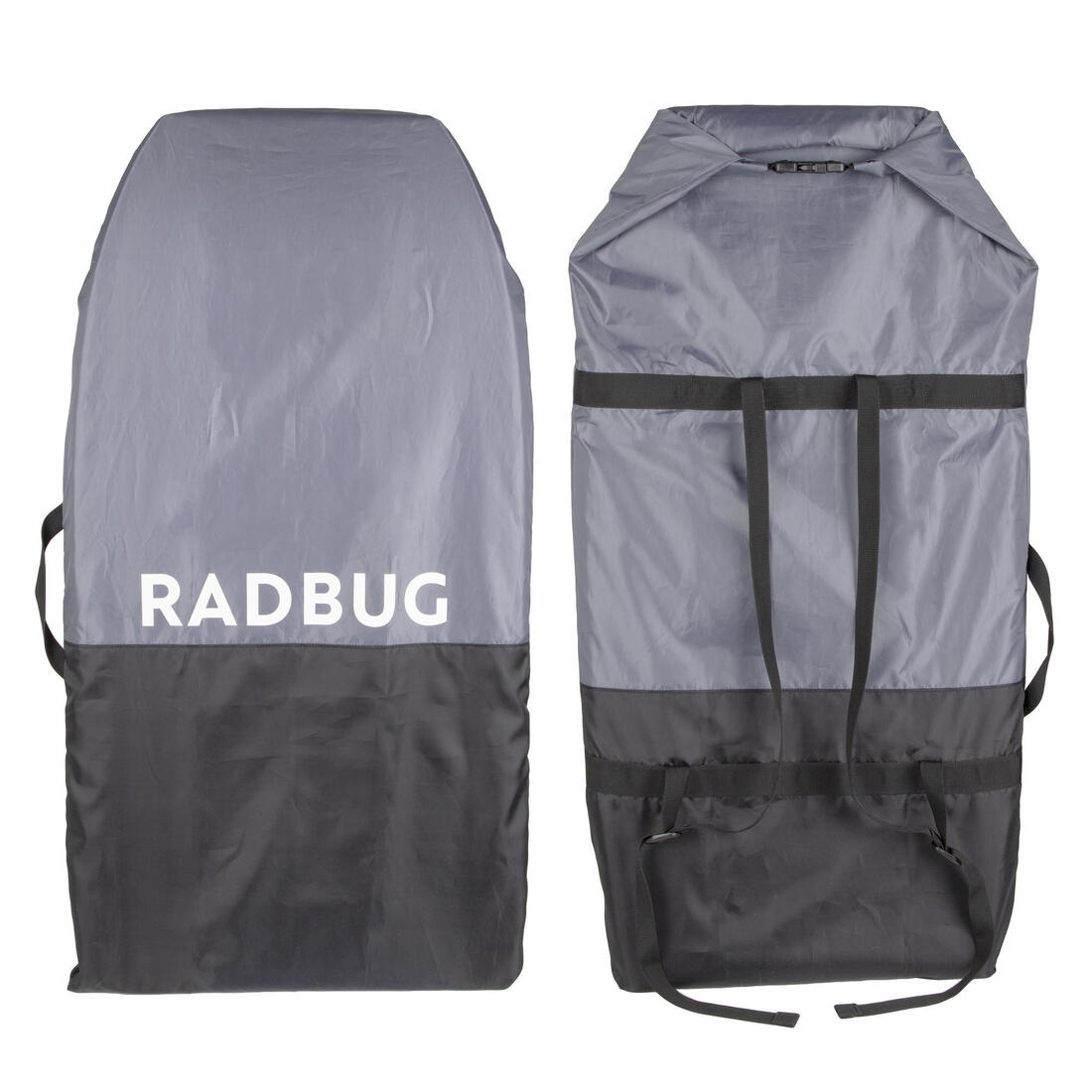 Housse compacte de transport bodyboard 100 réglable – gris asphalte