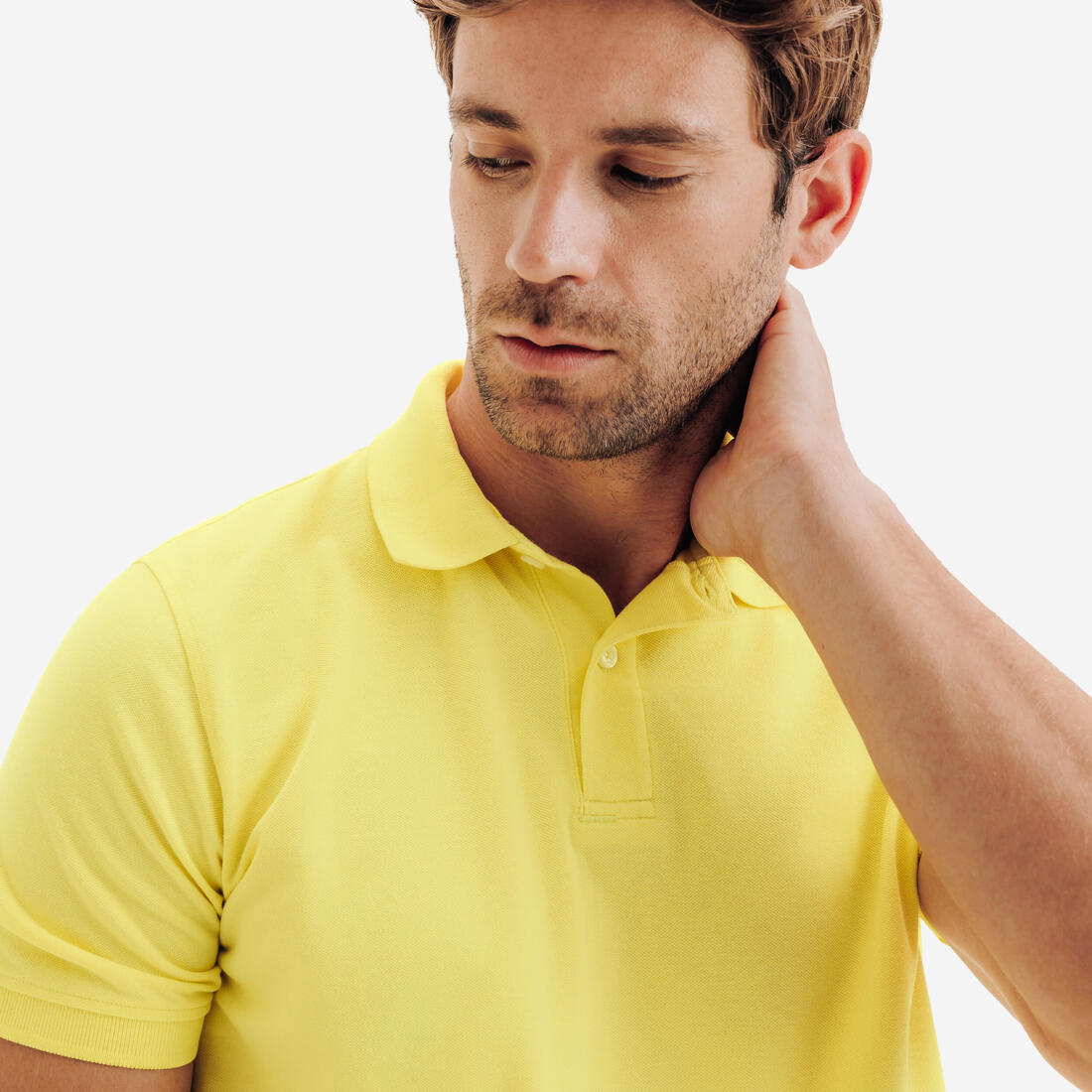 Polo de golf en coton polyester manches courtes homme, MW500