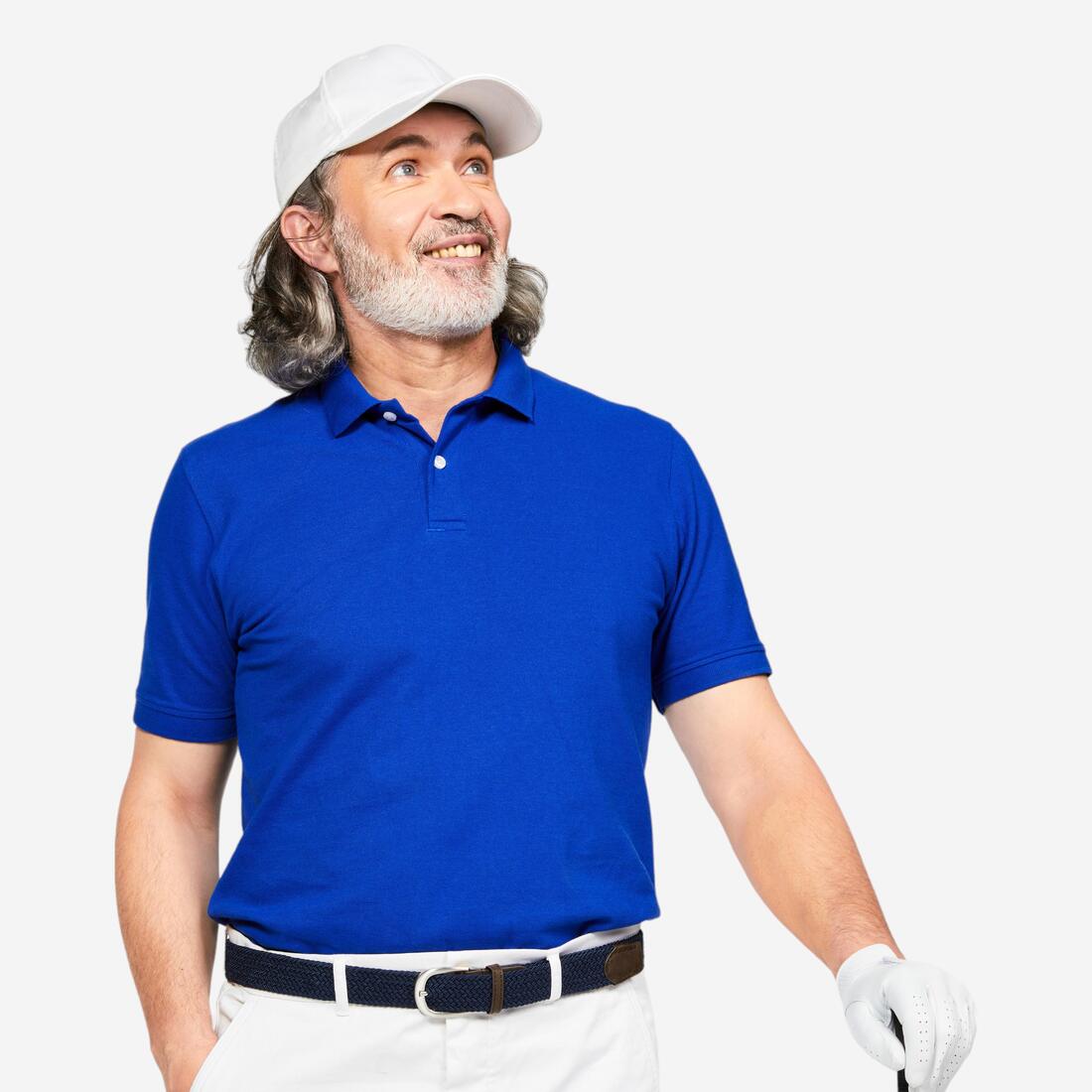 Polo de golf en coton polyester manches courtes homme, MW500