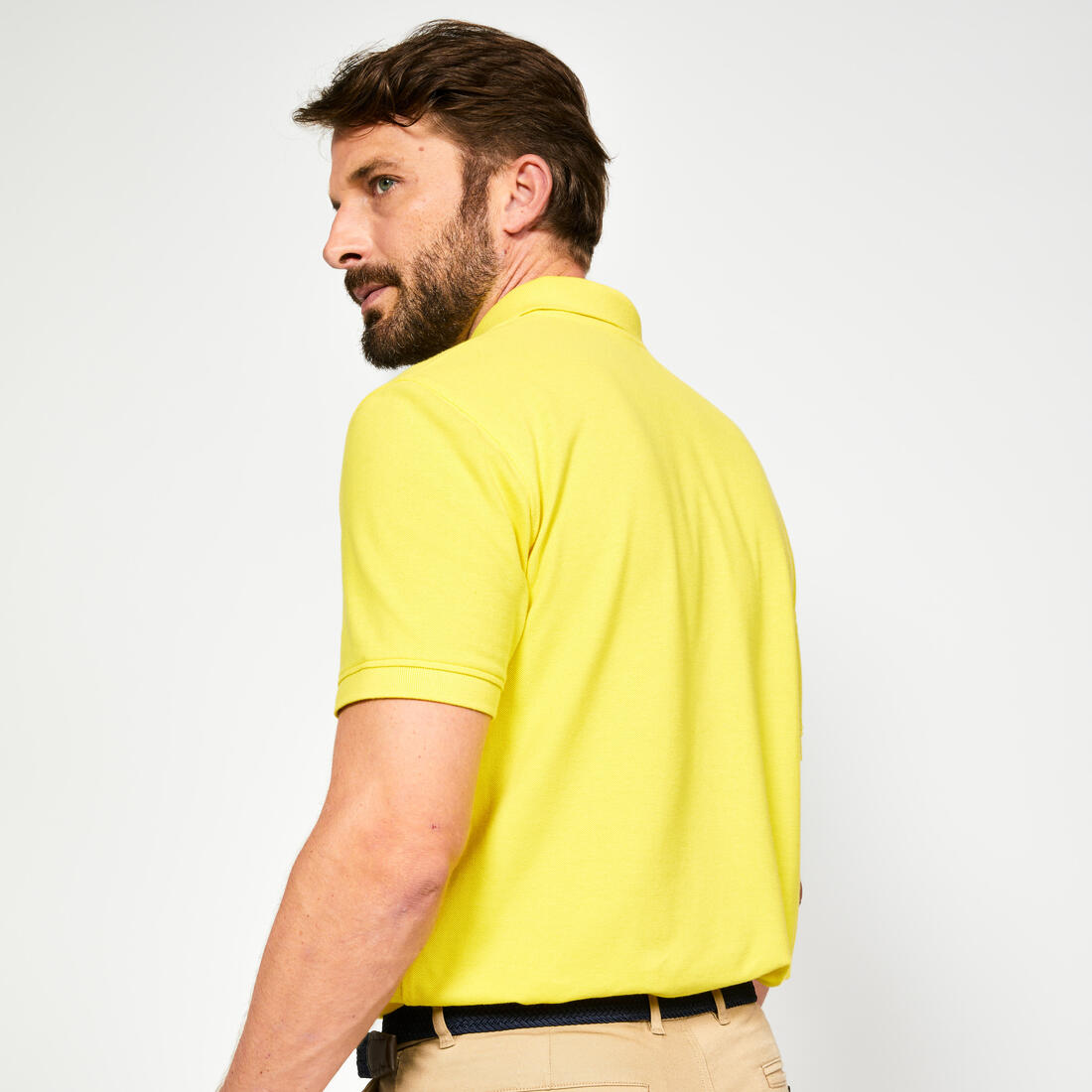 Polo de golf en coton polyester manches courtes homme, MW500