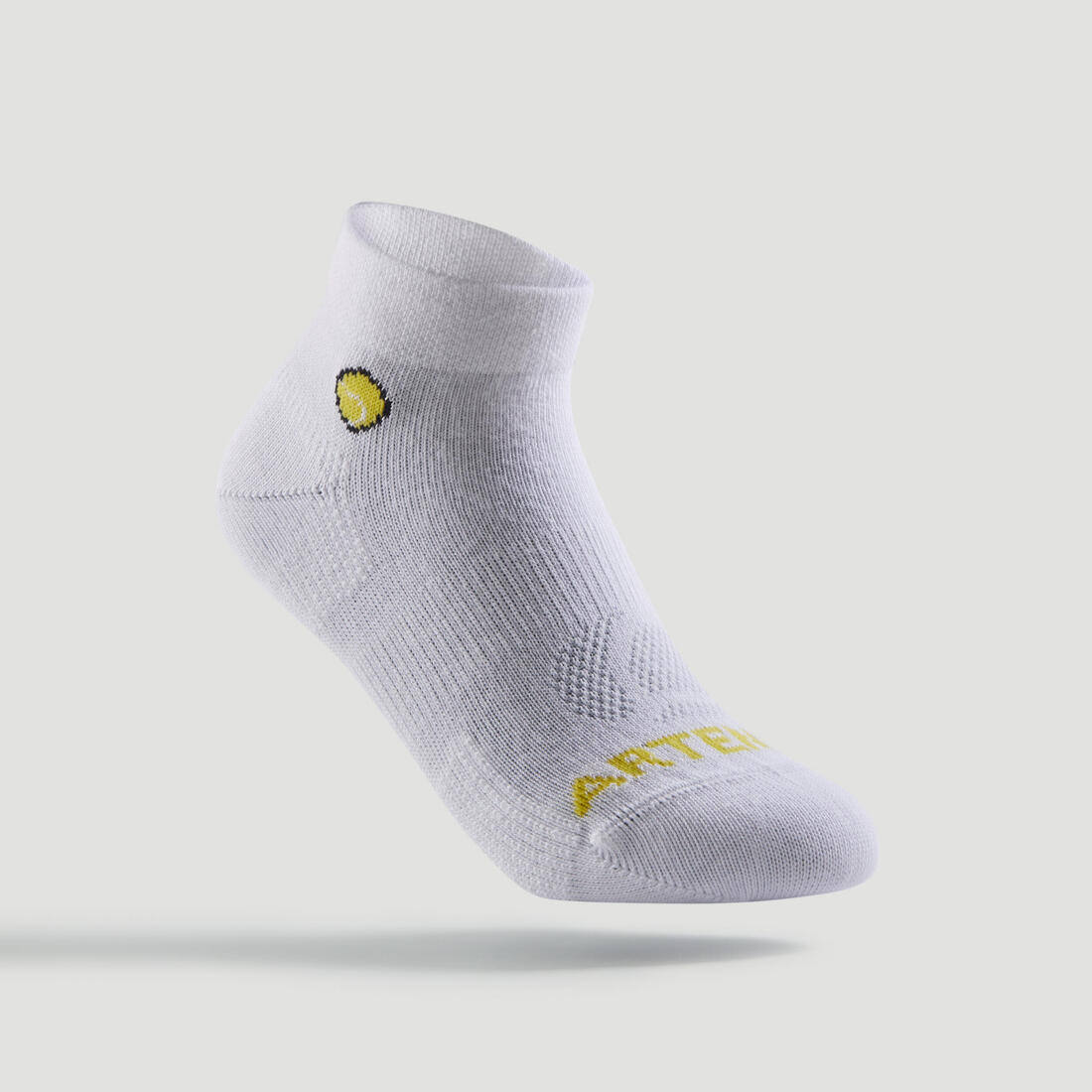 CHAUSSETTES DE SPORT ENFANT MI-HAUTES RS 160  BLANC MARINE LOT DE 3