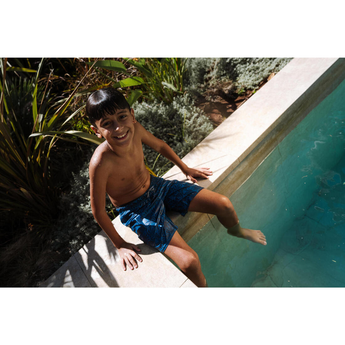 Short de bain long natation Garçon - 100 Hotu