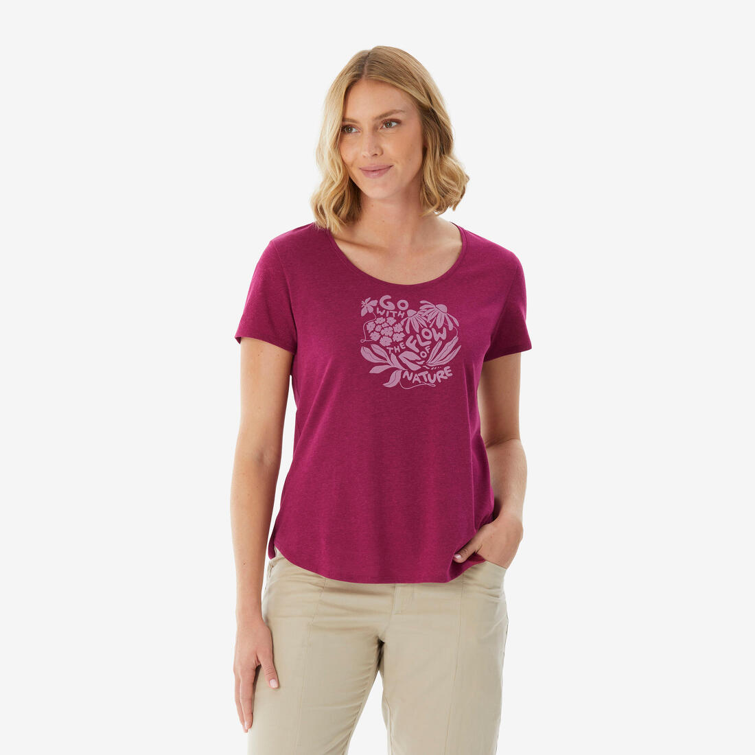 T-shirt de randonnée femme, NH500