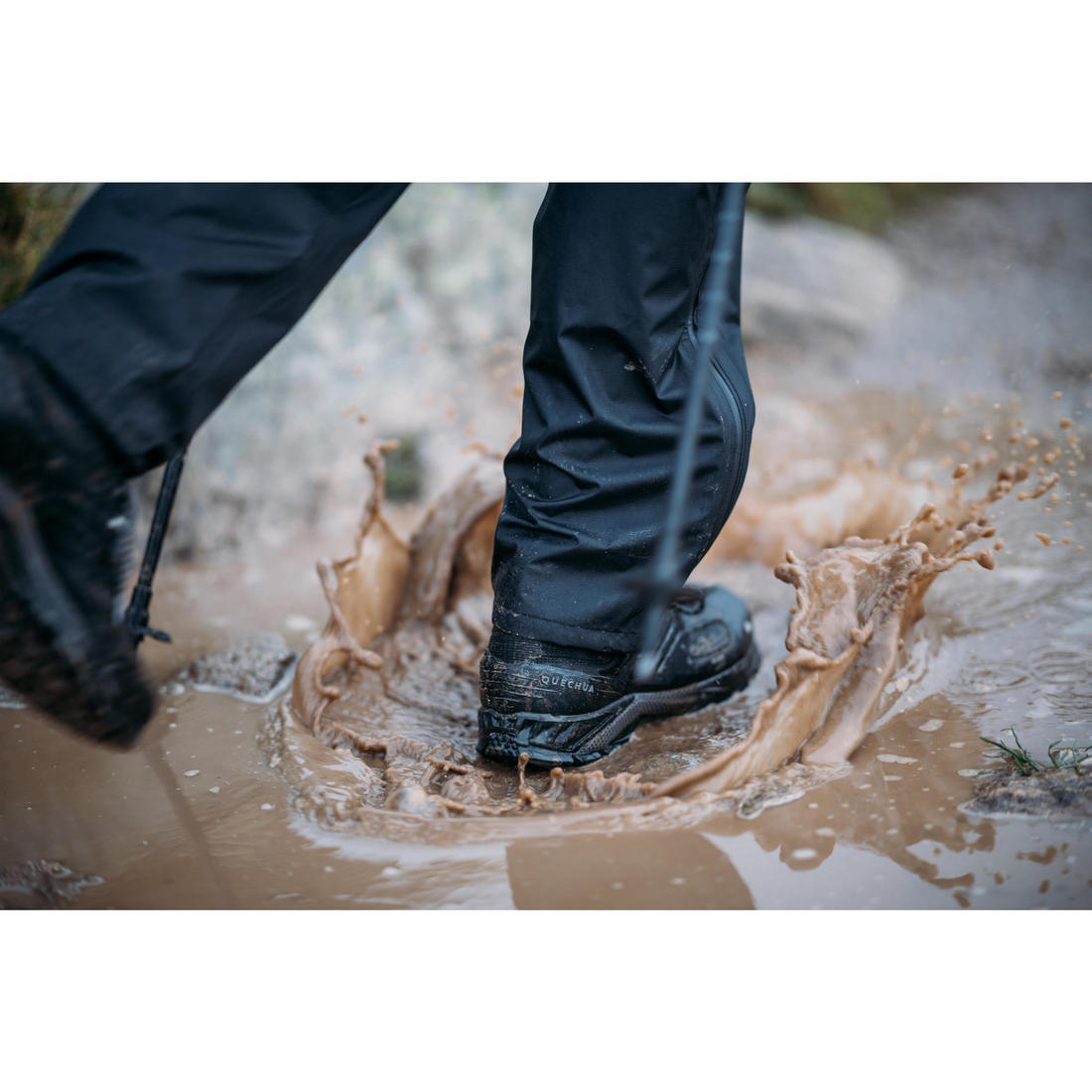 Surpantalon léger imperméable de randonnée - mh500 - homme