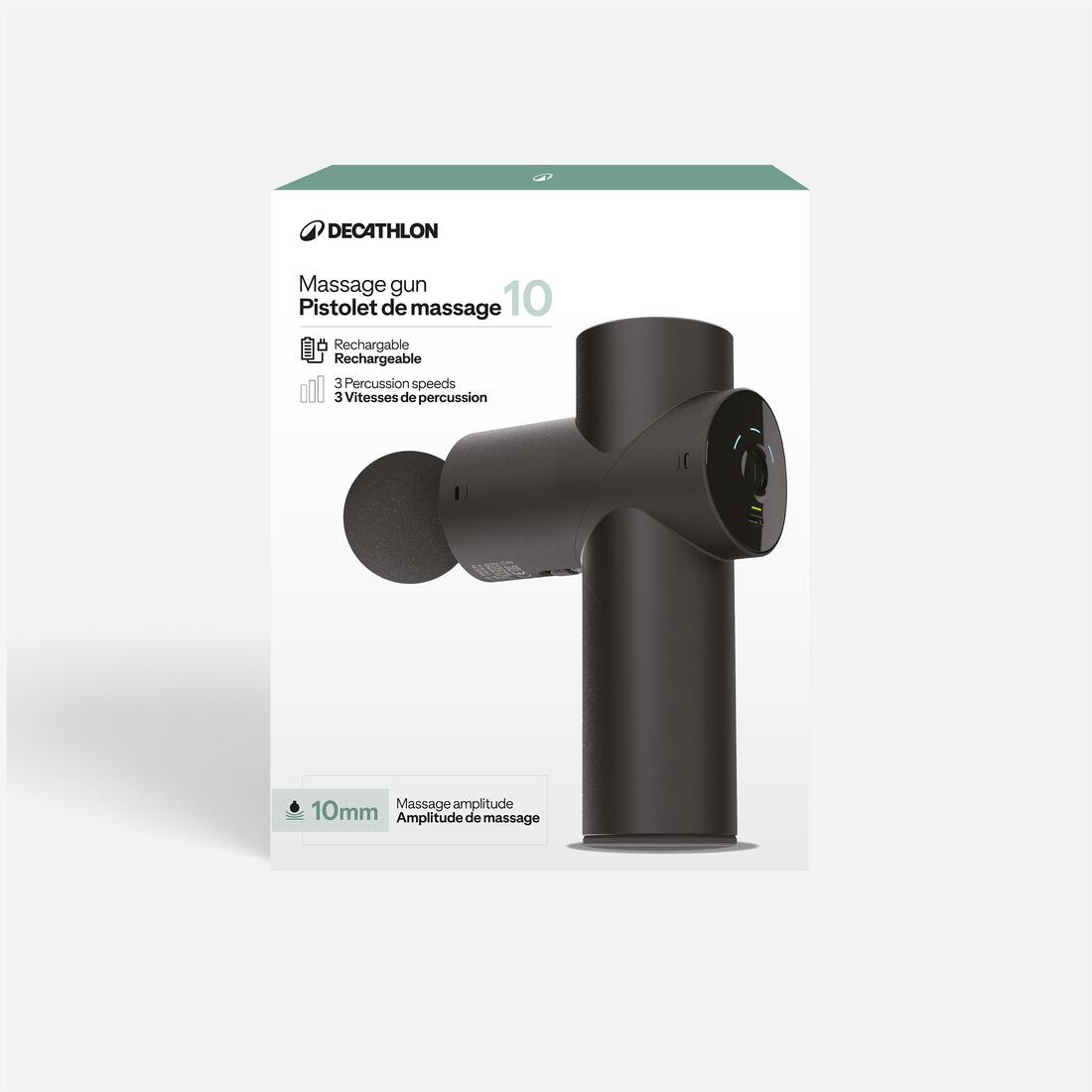 Mini pistolet de massage 10mm 4 embouts