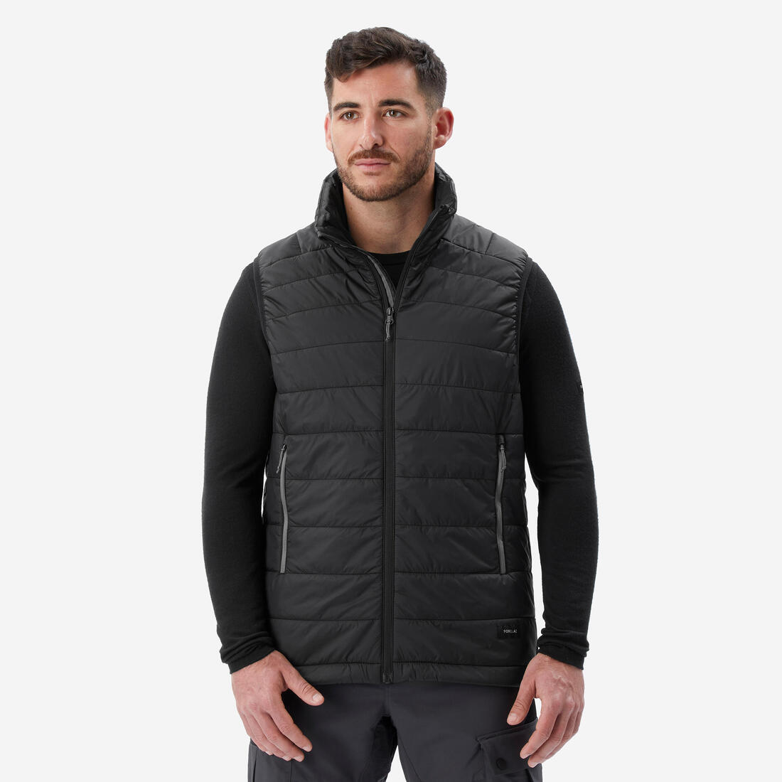 Doudoune de trek sans manches synthétique homme, MT100 noir