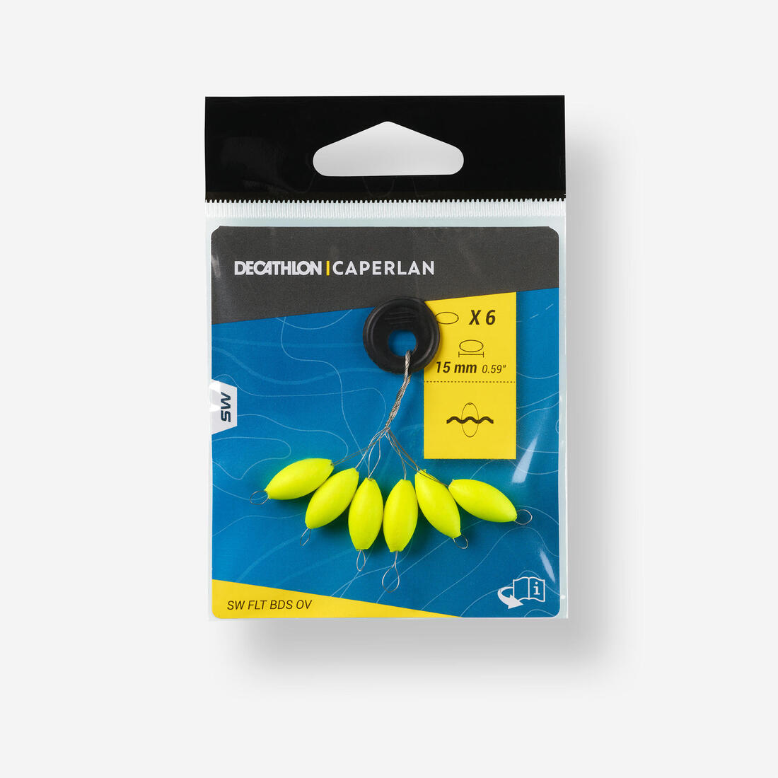 Perle flottante de pêche en surfcasting ovale 12mm