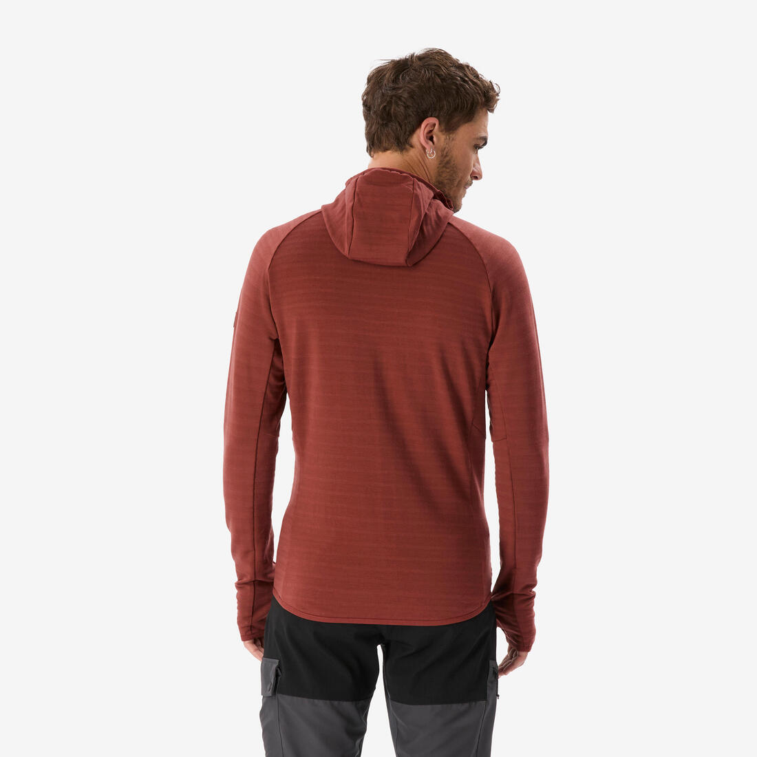 Pull technique à capuche en laine mérinos homme, Resist