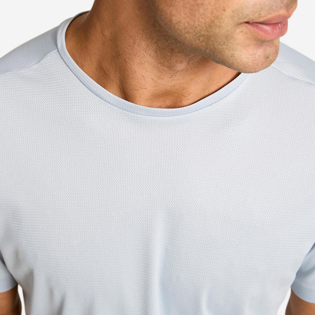 Tee-shirt fitness manches courtes, homme gris