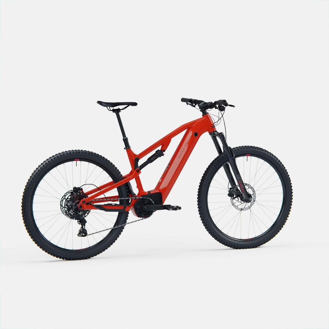 Vélo VTT électrique tout suspendu 29" - E-EXPL 520 S Rouge vif