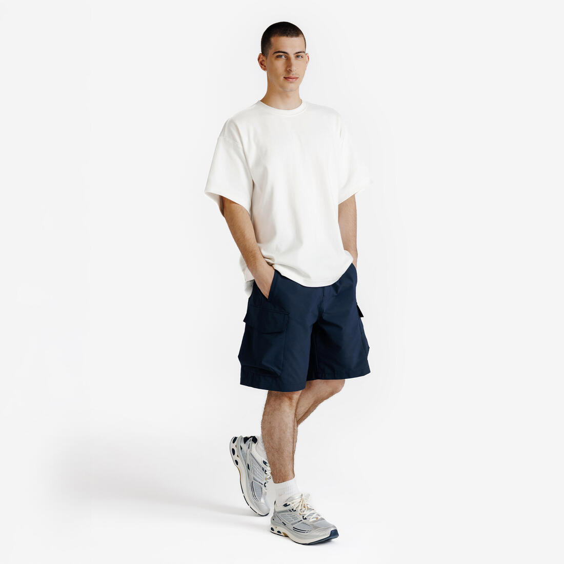 Short Seerucker unisexe, Lifetech, Bleu asphalte