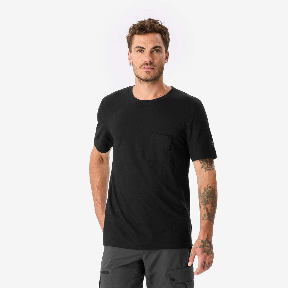 T-shirt manches courtes 100 % laine mérinos homme, Merino 100%