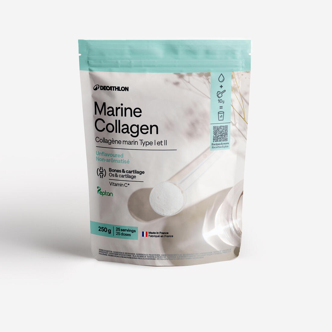 Collagène marin en poudre type 1 Peptan® et type 2 Cartidyss® 250g