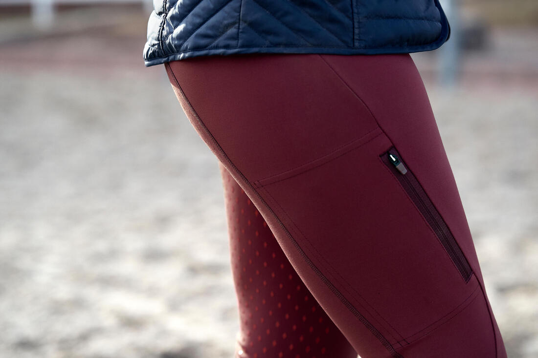 Legging équitation full grip Femme - 500 marine