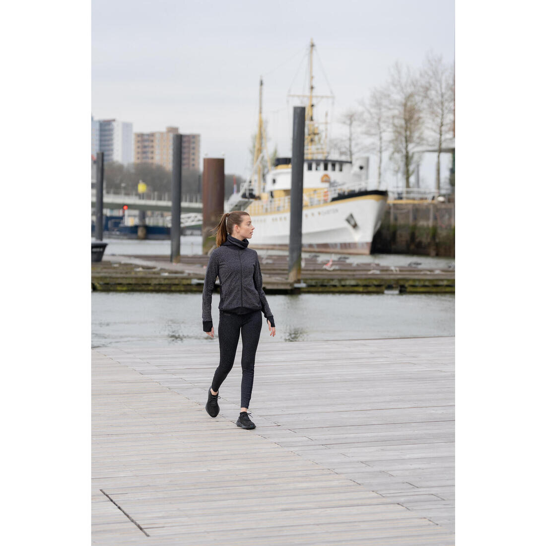 Legging running Femme - KIPRUN Run 100 noir