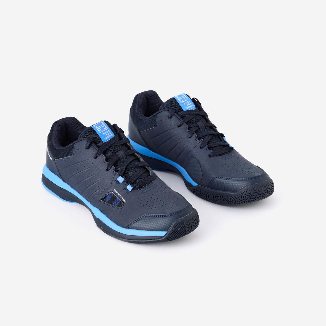 CHAUSSURES DE TENNIS HOMME TS500 BLEUE BLANC GLACIER MULTI COURT