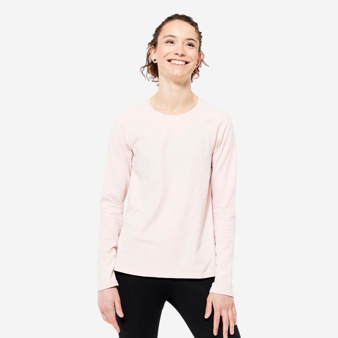 Tee-shirt en coton manches longues femme