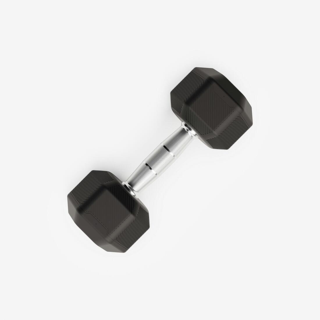 Haltère de crosstraining et musculation Dumbbell hexagonale 7,5kg, noir