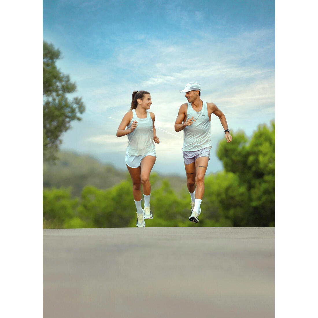 Débardeur de Running léger Femme - KIPRUN Run 900 Light violet mauve imprimé