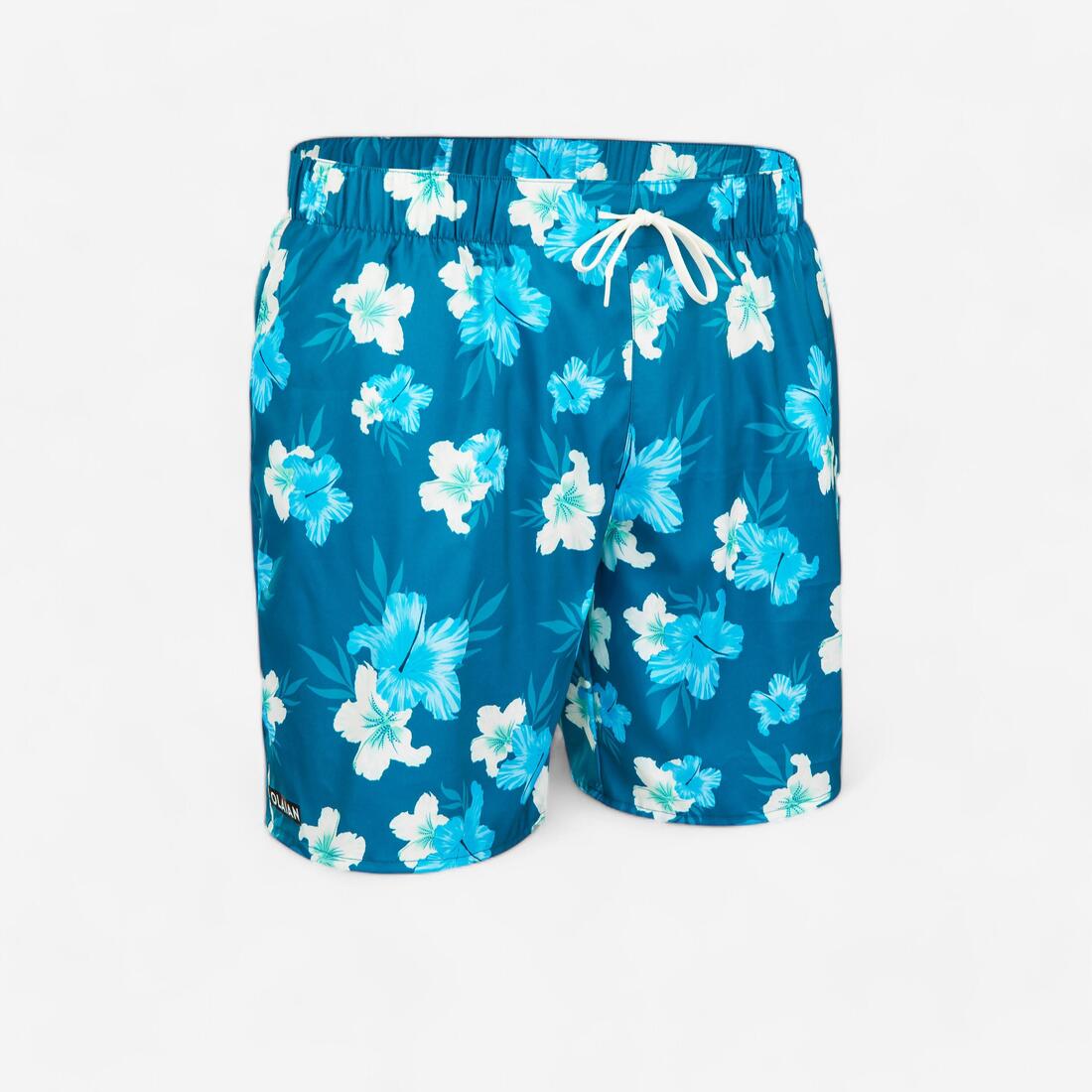 Surf boardshort standard 100 VENICE BLUE – bleu pastel