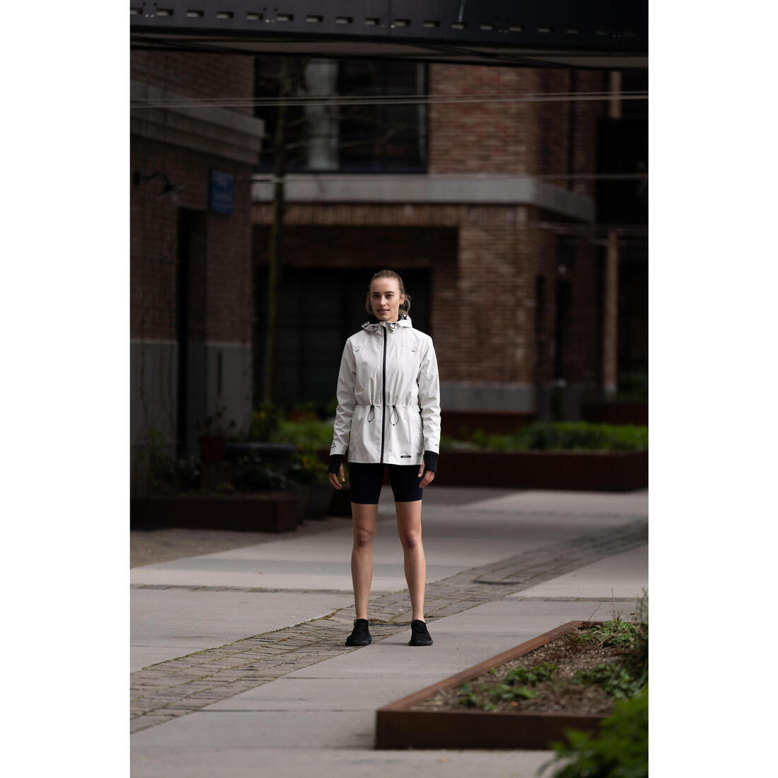 Short cycliste running femme - kiprun run 100 noir