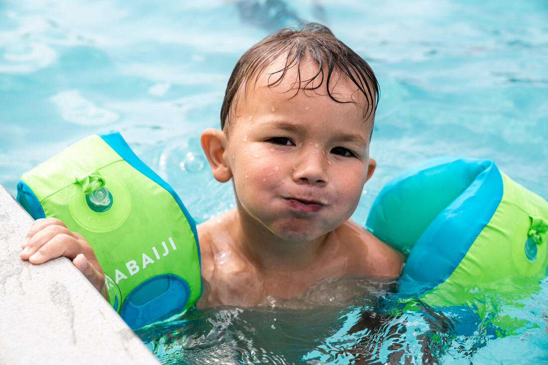 Brassards-ceinture piscine évolutif TISWIM enfant bleu "DRAGON"