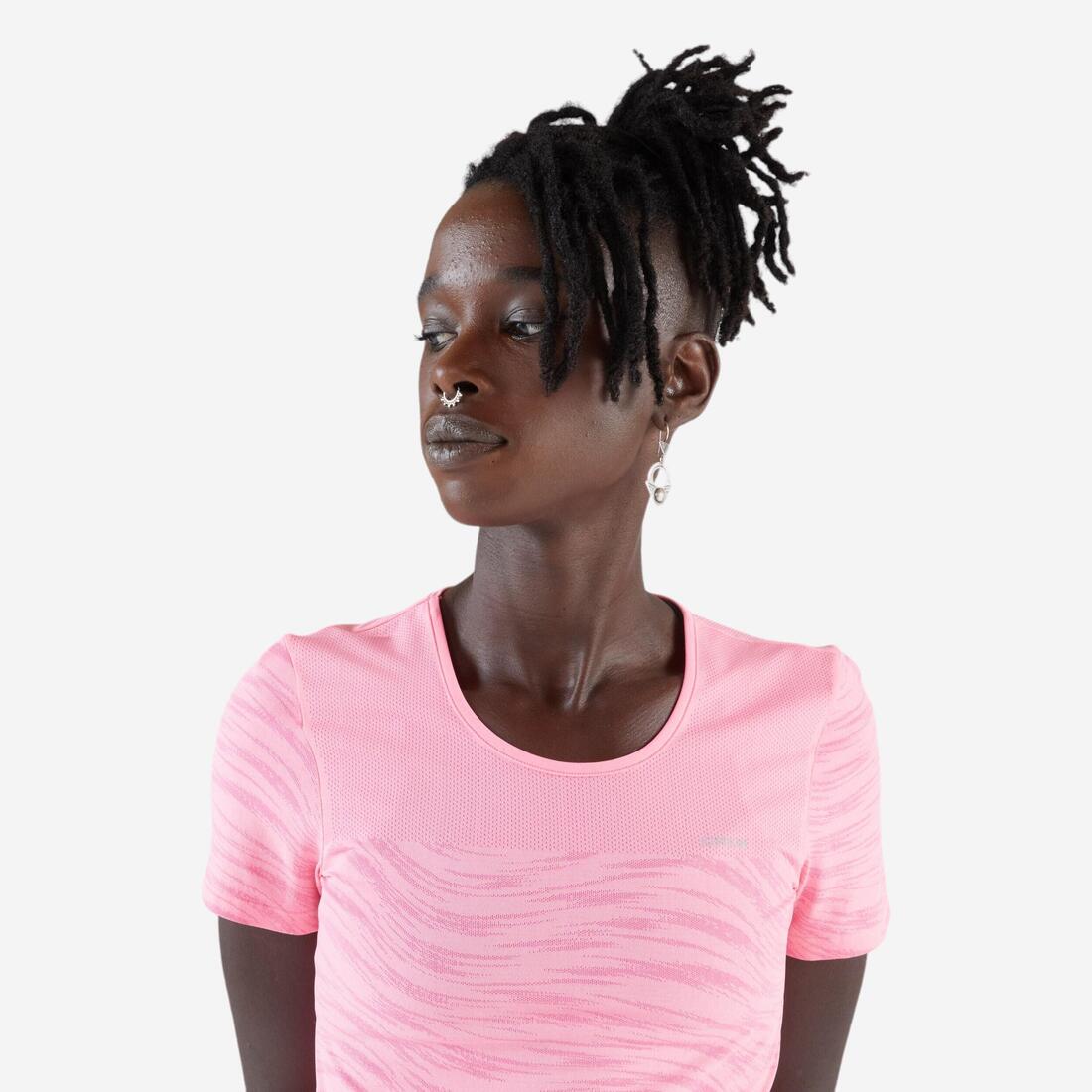 T-shirt running & trail sans couture femme - kiprun run 500 confort