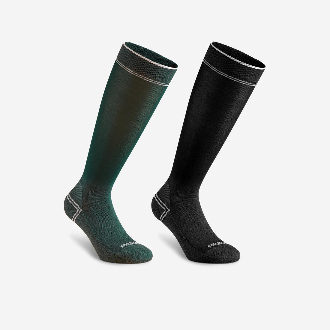 CHAUSSETTES EQUITATION ADULTES EXTRA FINES BLEUES LOT DE 2