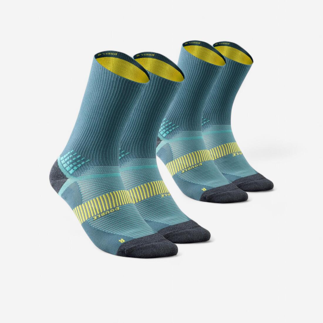 Chaussettes randonnée - Hike 520 Double High Grise x2 paires