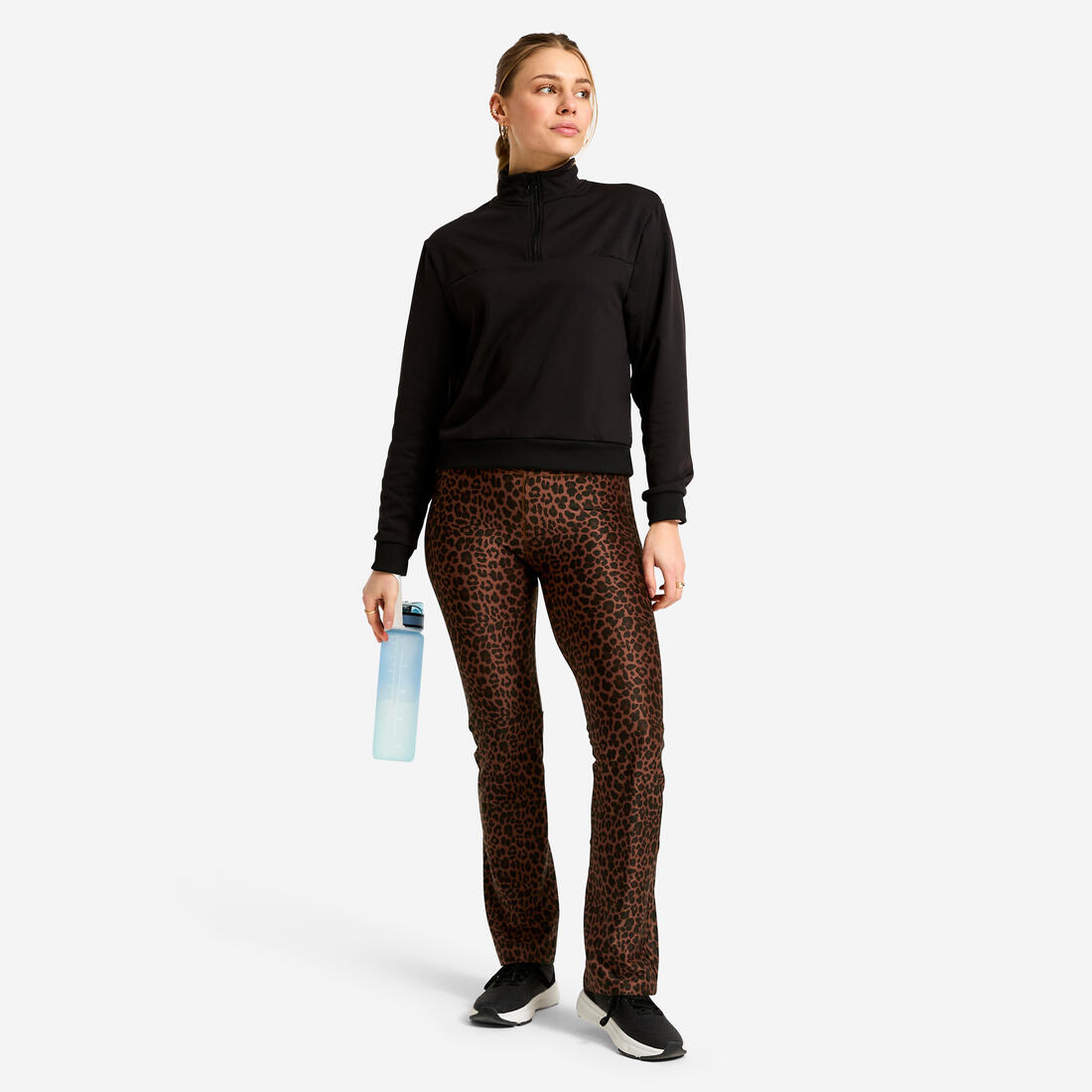 Legging de sport droit et respirant femme, imprimé