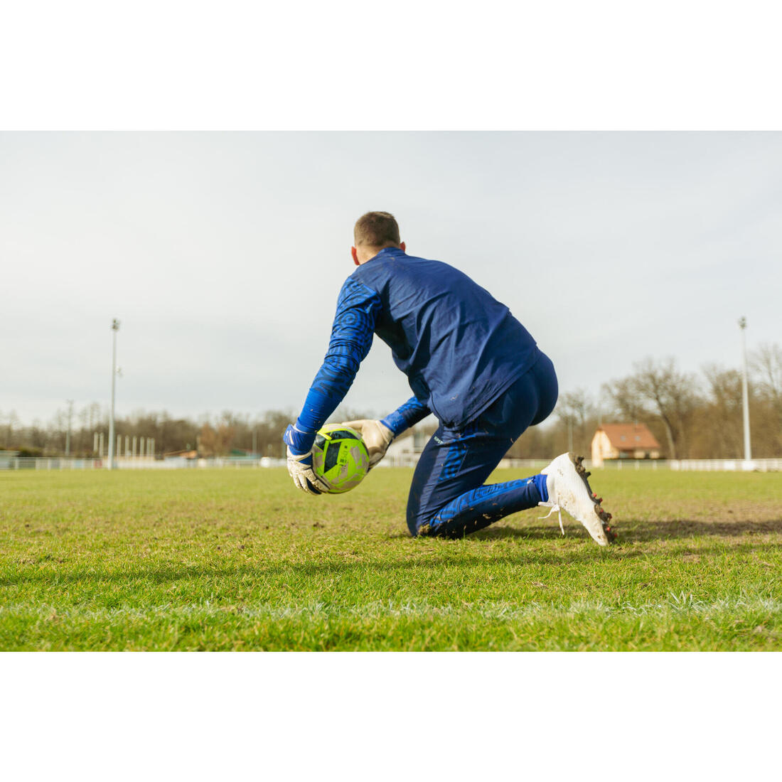 Gant de gardien F500 Viralto  Blanc/bleu Adulte