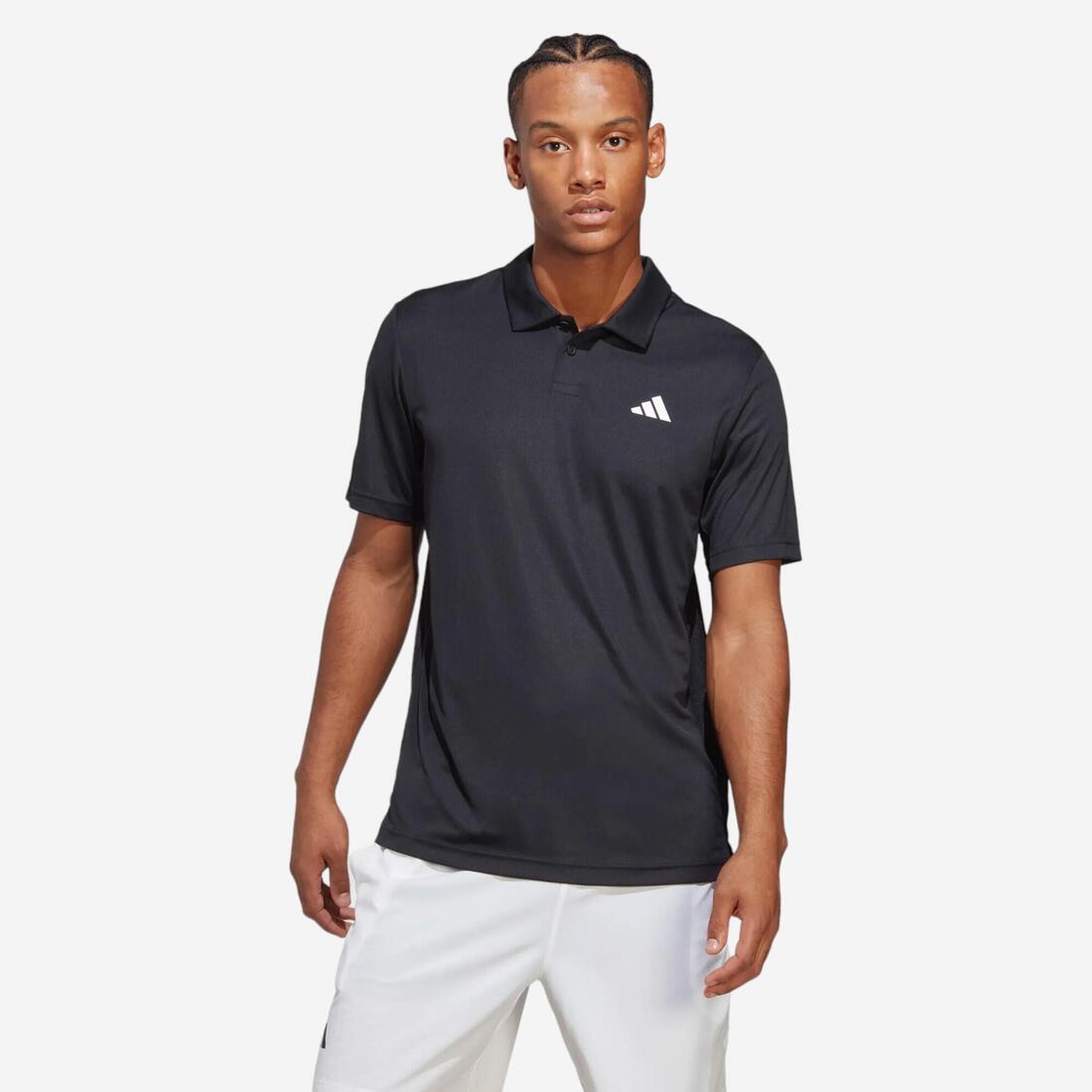 POLO TENNIS MANCHES COURTES HOMME - ADIDAS POLO CLUB NOIR