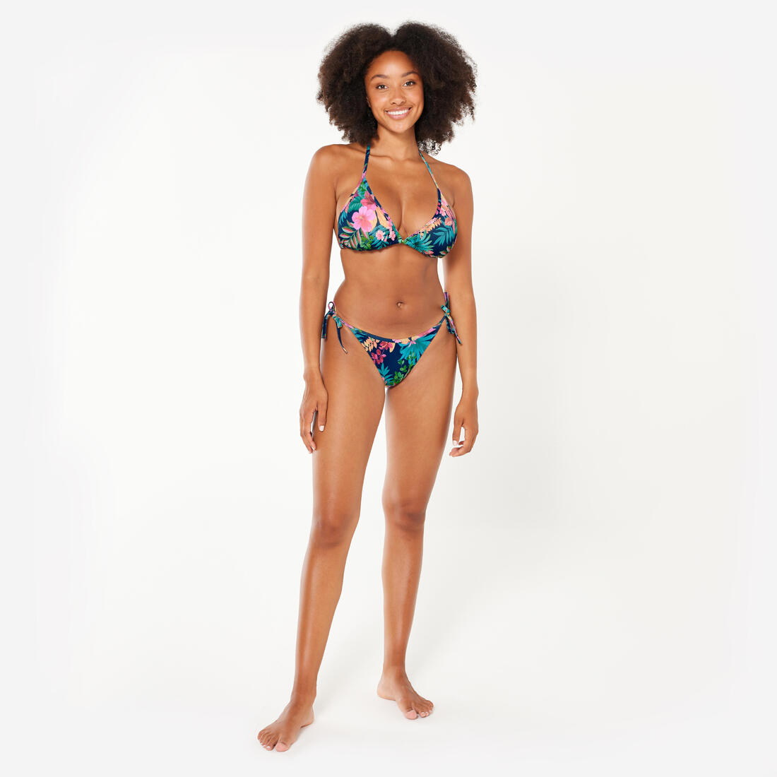 Haut de maillot de bain femme triangle coulissant avec coques mae graphiti