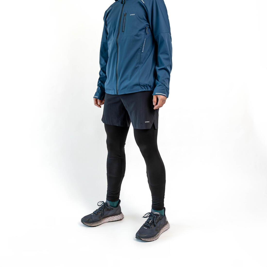 Collant chaud de running Homme - KIPRUN Run 100 Warm Noir