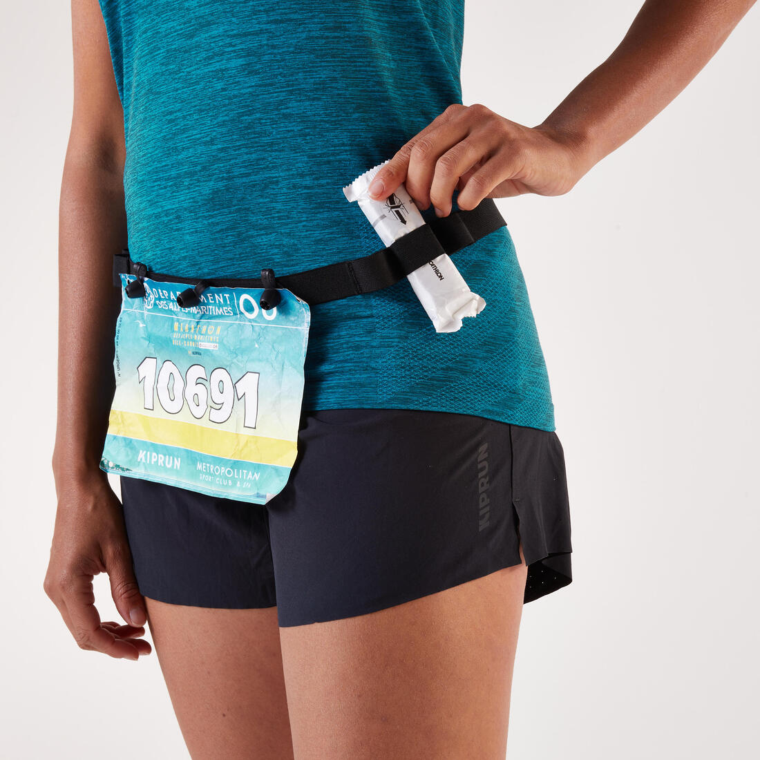 CEINTURE PORTE DOSSARD POUR COMPETITION DE RUNNING COURTE DISTANCE AU MARATHON